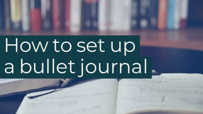 How to set up a bullet journal
